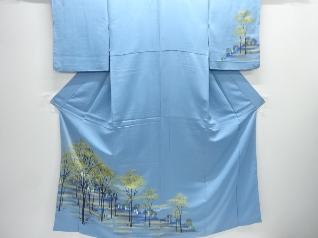 JAPANESE KIMONO / HOMONGI / SILK / TREES