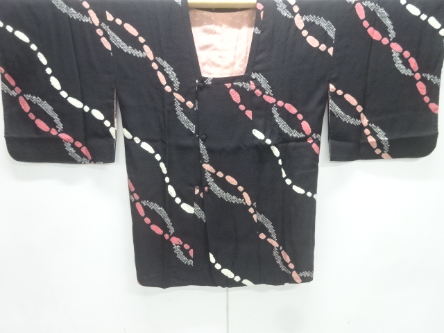 JAPANESE MICHIYUKI COAT / SHIBORI / WAVY DIAGONAL STRIPE