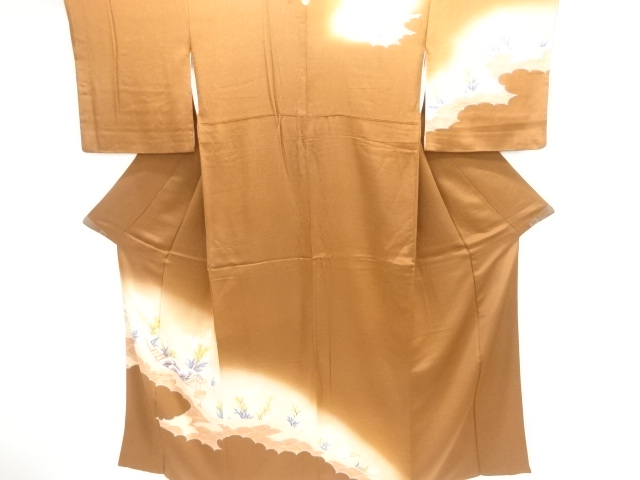 JAPANESE KIMONO / HOMONGI / CHIRIMEN / PLANTS