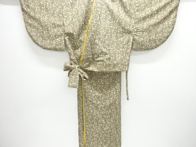 草の実模様二部式小紋着物