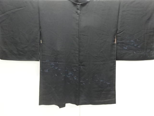 JAPANESE KIMNO / HAORI / SILK / WOVEN GINKGO / SINGLE CREST
