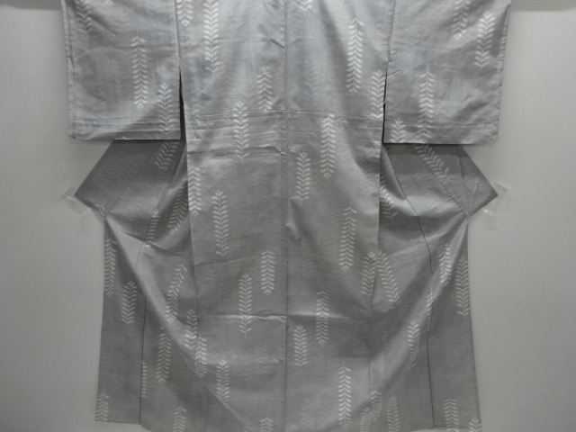 JAPANESE KIMONO / HITOE KIMONO / SILK / TSUMUGI / WOVEN LEAVES