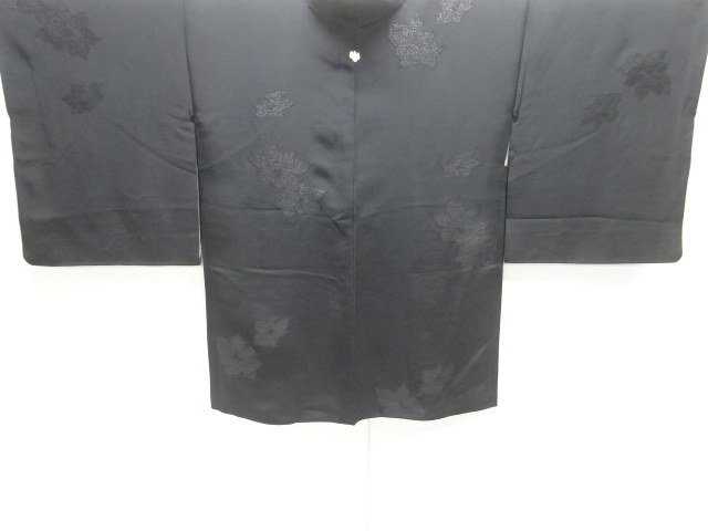 JAPANESE ANTIQUE HAORI / TAISHO ROMAN STYLE / SILK / WOVEN FLOWER