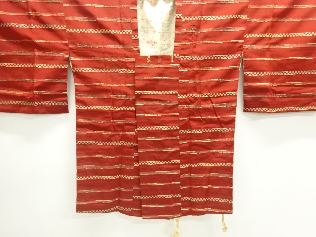 JAPANESE MICHIYUKI COAT / WOVEN ABSTRACT STRIPE