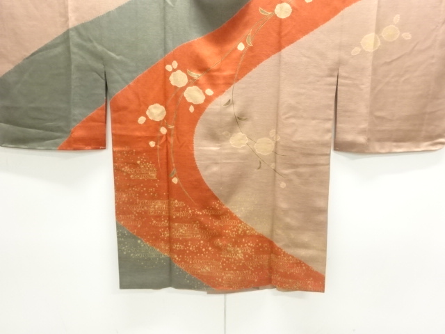 JAPANESE MICHIYUKI COAT / UNUSED / SHIBORI / BRANCH FLOWER