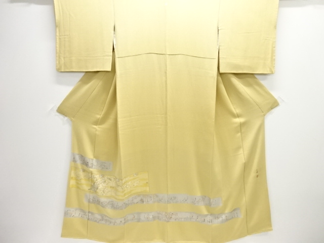 JAPANESE KIMONO / IRO-TOMESODE / CHIRIMEN / SAKURA / ARTIST WORK