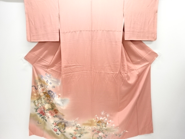 JAPANESE KIMONO / IRO-TOMESODE / FLOWER