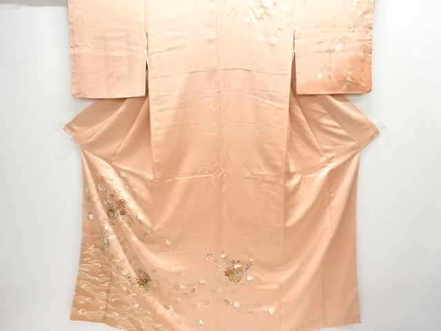 JAPANESE KIMONO / HOMONGI / FLOWER BASKET