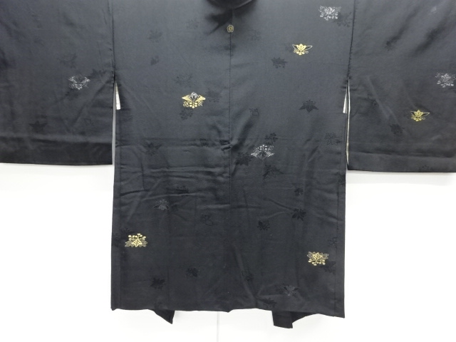 大正ロマン　桐模様織り出し一つ紋羽織