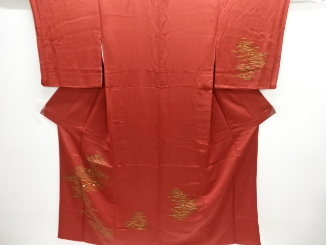 JAPANESE KIMONO / HOMONGI / EMBROIDERY / GRASS