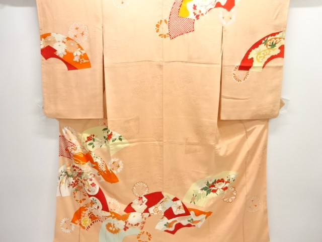 JAPANESE KIMONO / ANTIQUE KIMONO / TAISHO ROMAN STYLE / MON KINSHA / EMBROIDERY / FLOWER