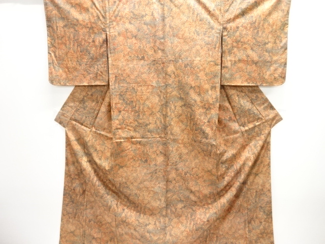 未使用品　抽象草花模様小紋着物