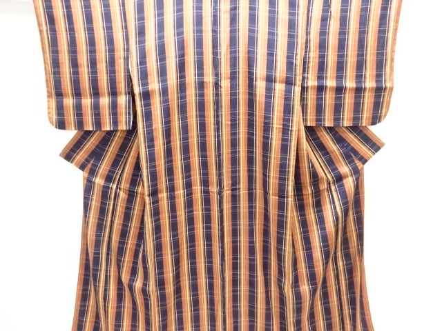 JAPANESE KIMONO / ANTIQUE KIMONO / TAISHO ROMAN STYLE / WOVEN GRID