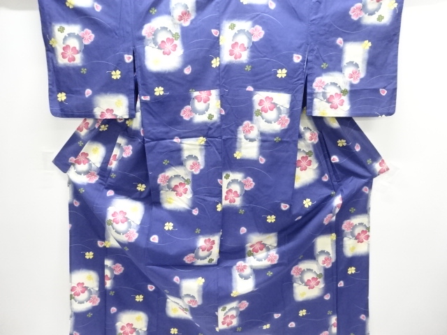 JAPANESE KIMONO / YUKATA / COTTON / SNOWFLAKE & CLOVER