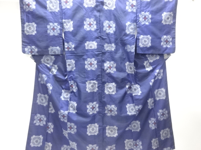 JAPANESE KIMONO / ANTIQUE KIMONO / TAISHO ROMAN STYLE / SILK / MEISEN / WOVEN FLOWER