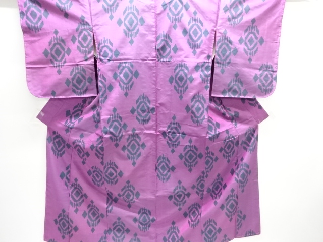 大正ロマン　抽象模様織出し銘仙着物