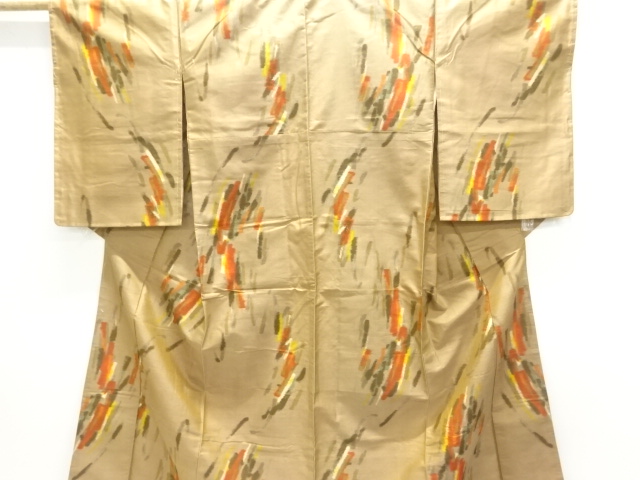 大正ロマン　抽象模様織り出し銘仙着物