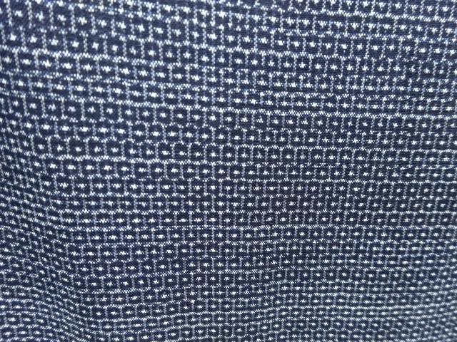 アンティーク　本場正藍泥染大島紬100亀甲男物着物