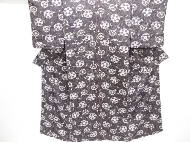 アンティーク　錦紗花唐草模様着物