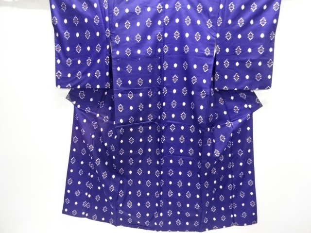 JAPANESE KIMONO / ANTIQUE KIMONO / TAISHO ROMAN STYLE / MEISEN / SILK / WOVEN ABSTRACT PATTERN