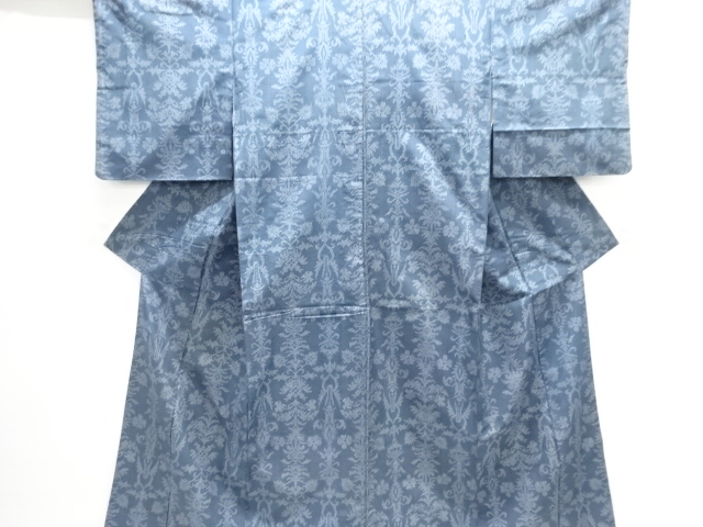 JAPANESE KIMONO / ANTIQUE KIMONO / SILK / TOKAMACHI TSUMUGI / WOVEN FLORAL SARASA