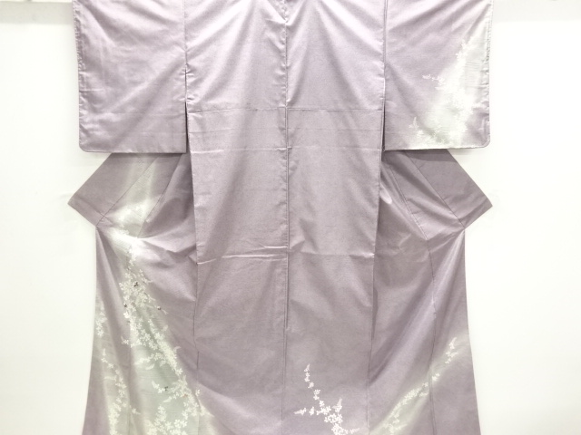 JAPANESE KIMONO / HOMONGI / OSHIMA TSUMUGI / EMBROIDERY / BUSH CLOVER