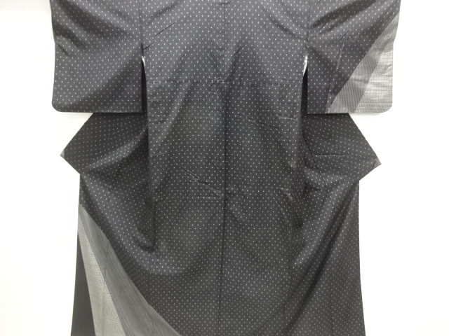 JAPANESE KIMONO / HOMONGI / TSUMUGI / WOVEN GRID