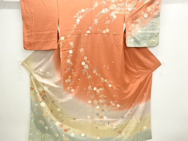 JAPANESE KIMONO / HOMONGI / KINSAI / WEEPING SAKURA / ARTIST WORK