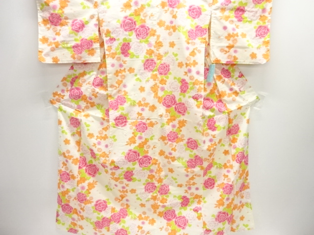 薔薇に桜模様浴衣