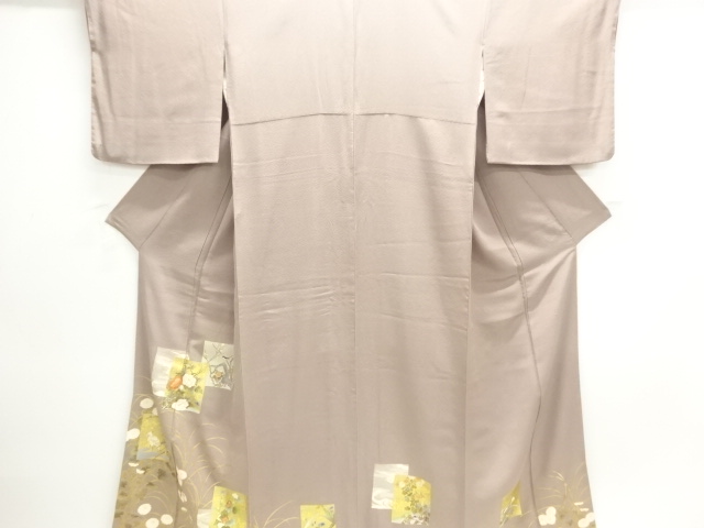 JAPANESE KIMONO / IRO-TOMESODE / PEONY & SHIKISHI PATTERN