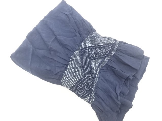 JAPANESE HEKO OBI / FOR MEN / SHIBORI / SEIGAIHA