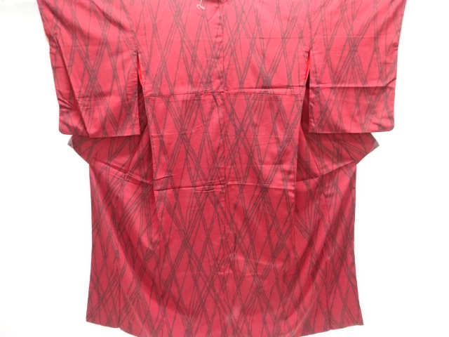 JAPANESE KIMONO / ANTIQUE OMESHI KIMONO / TAISHO ROMAN STYLE / WOVEN ABSTRACT