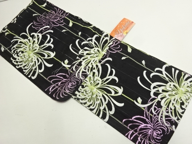 未使用品　菊模様浴衣