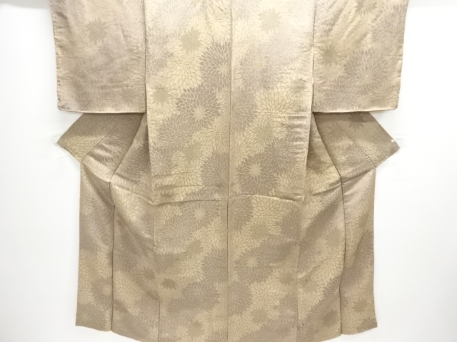 大正ロマン　むじな菊模様織り出し漆着物