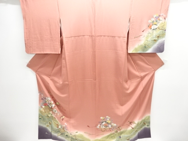 花車模様刺繍訪問着