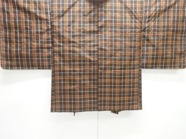 JAPANESE HAORI / UNUSED / YONEZAWA TSUMUGI / WOVEN GRID