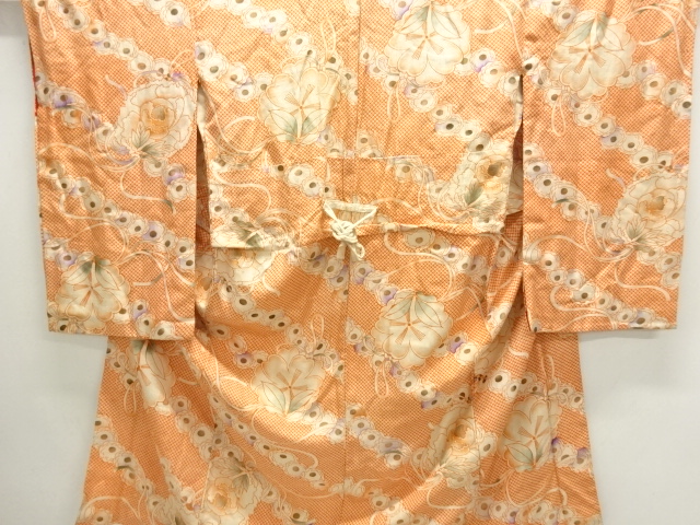 アンティーク　牡丹に桜模様長襦袢