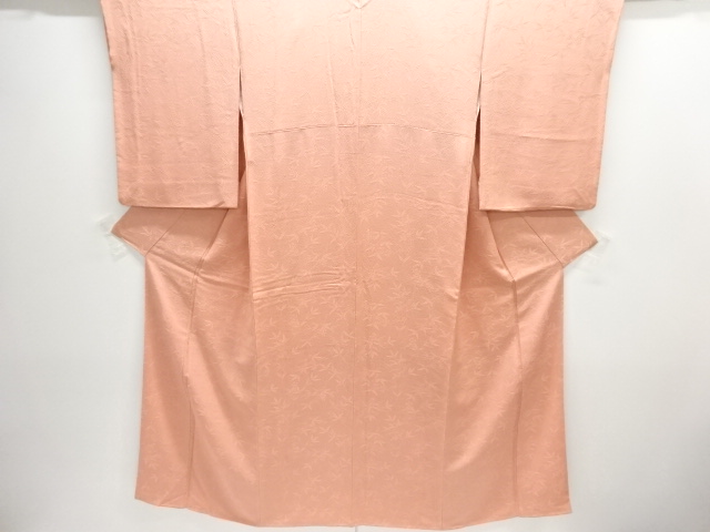 Nanten-patterned woven plain-colored kimono