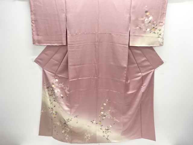 未使用品　秋草に誰が袖模様訪問着