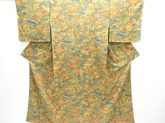 時代道具模様小紋着物
