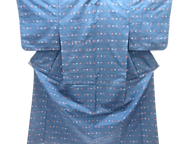 JAPANESE KIMONO / HITOE / TSUMUGI / WOVEN IGETA PATTERN