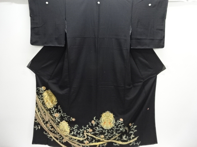 JAPANESE KIMONO / ARTISTS EMBROIDERY TOMESODE / HOUOU / HANASARA KIMON