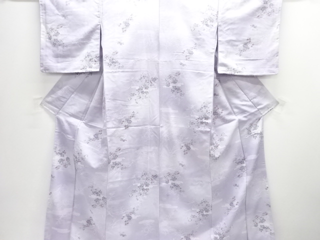未使用品　扇に花模様小紋着物