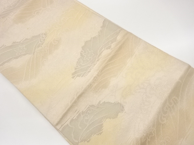 SALE!! 紗 波に紅葉模様織出し名古屋帯