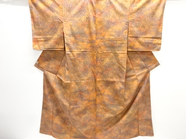 JAPANESE KIMONO / UNUSED KOMON / KIKU & ABSTRACT PATTERN 