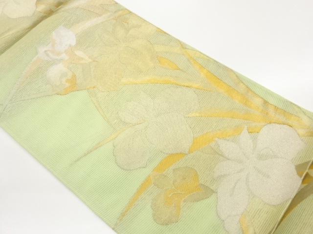 JAPANESE FUKURO OBI FOR SUMMER / WOVEN IRIS