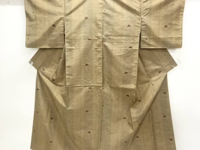 JAPANESE KIMONO / TSUMUGI / WOVEN FLOWER 