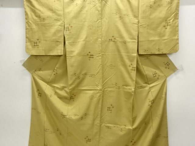 JAPANESE KIMONO / TSUMUGI / WOVEN KASURI PATTERN
