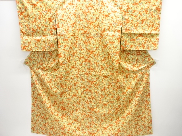 未使用品　花模様小紋着物