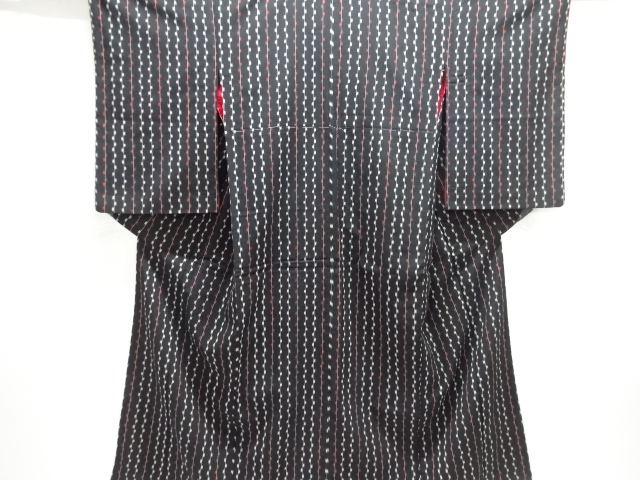 JAPANESE KIMONO / ANTIQUE TAISHO ROMAN ABSTRACT PATTERN WEAVING OMESHI